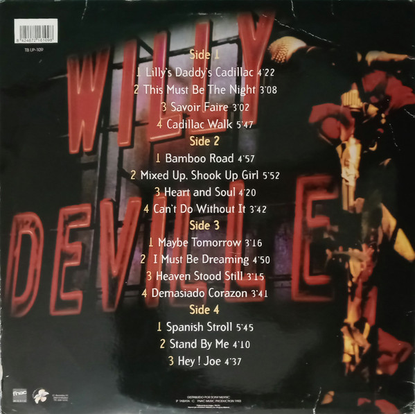 Willy DeVille - (Live) | Tábata Música Y Letra (TB LP-109) - 2