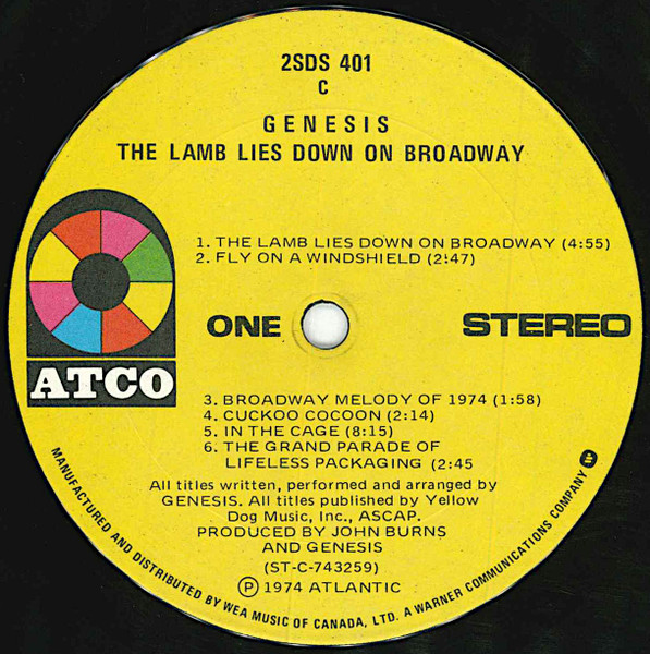 Genesis - The Lamb Lies Down On Broadway | ATCO Records (2 SDS-401) - 4