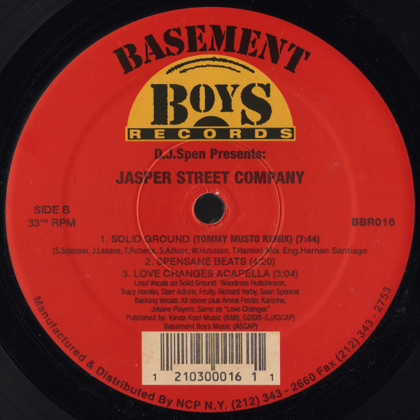 DJ Spen Presents Jasper Street Co. - Love Changes | Basement Boys Records (BBR016) - 2 DJ Spen Presents Jasper Street Co. - Love Changes | Basement Boys Records (BBR016) - 2