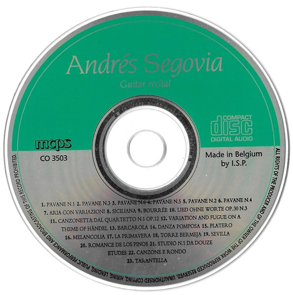Andrés Segovia - Guitar Recital | Classic Options (CO 3503) - 3