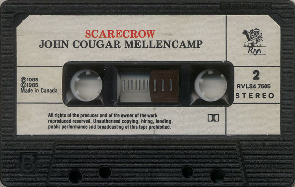 John Cougar Mellencamp - Scarecrow [Cassette] | Riva (RVLS4 7505) - 4