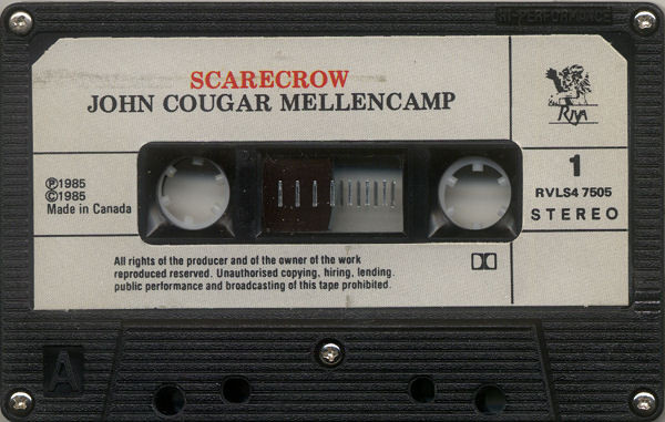 John Cougar Mellencamp - Scarecrow [Cassette] | Riva (RVLS4 7505) - 3