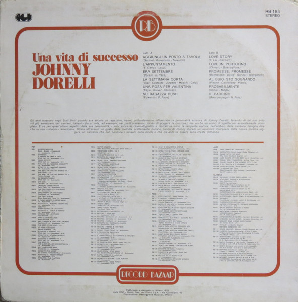 Johnny Dorelli - Una Vita Di Successo | Record Bazaar (RB 184) - 2