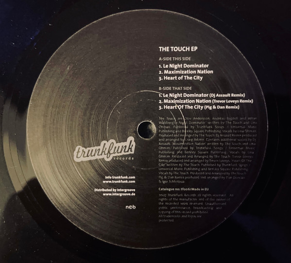 The Touch - The Touch EP | Trunkfunk Records (TF006) - 2 The Touch - The Touch EP | Trunkfunk Records (TF006) - 2