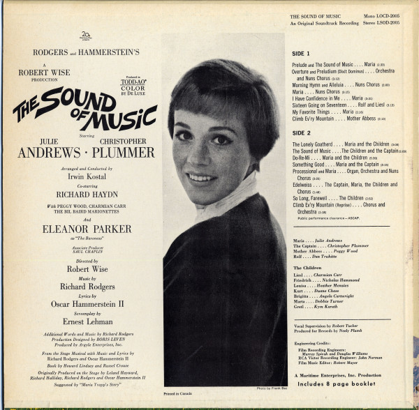 Various - The Sound Of Music (An Original Soundtrack Recording) | RCA Victor (LSOD-2005) - 2 Various - The Sound Of Music (An Original Soundtrack Recording) | RCA Victor (LSOD-2005) - 2