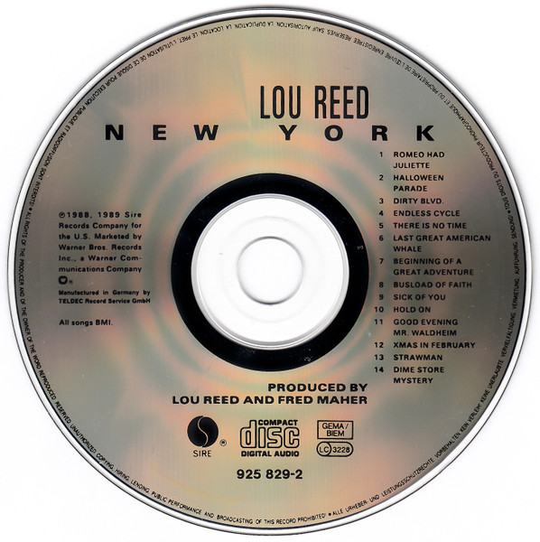 Lou Reed - New York | Sire (925 829-2) - 3