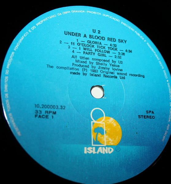 U2 - Under A Blood Red Sky | Island Records (IMA3P) - 3