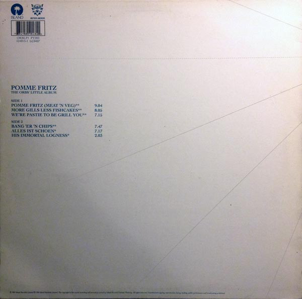 The Orb - Pomme Fritz | Island Records (ORBLP1) - 2