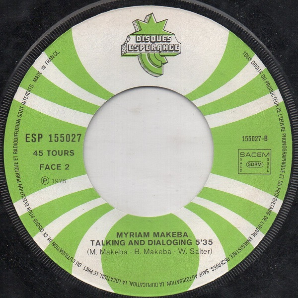 Miriam Makeba - Hauteng / Talking And Dialoging | Disques Espérance (ESP 155027) - 4 Miriam Makeba - Hauteng / Talking And Dialoging | Disques Espérance (ESP 155027) - 4