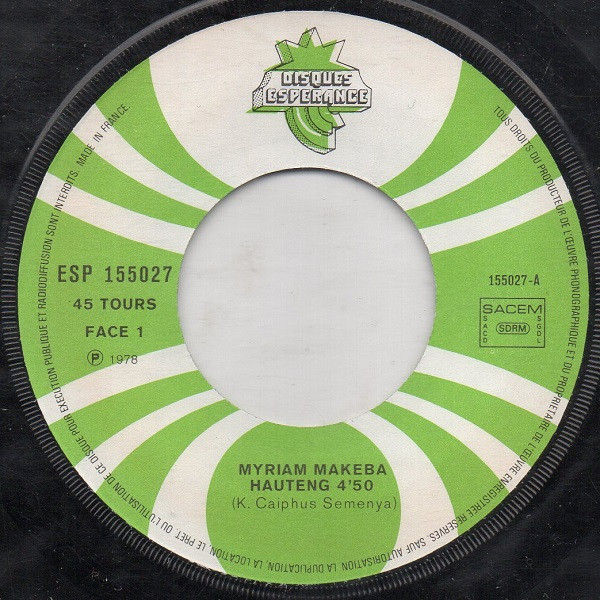 Miriam Makeba - Hauteng / Talking And Dialoging | Disques Espérance (ESP 155027) - 3 Miriam Makeba - Hauteng / Talking And Dialoging | Disques Espérance (ESP 155027) - 3