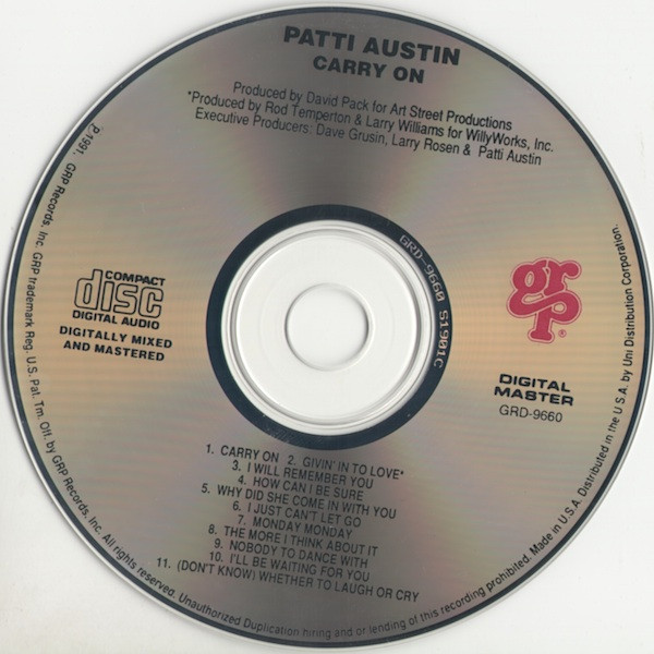 Patti Austin - Carry On | GRP (GRD-9660) - 4