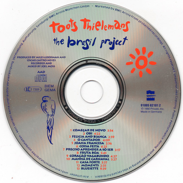 Toots Thielemans - The Brasil Project | Private Music (01005 82101 2) - 3