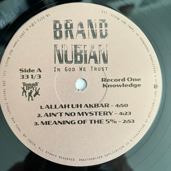 Brand Nubian - In God We Trust | Tommy Boy (TB-5271-1) - 3