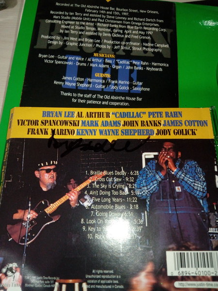 Bryan Lee - Live At The Old Absinthe House Bar ...Friday Night [CD] | Justin Time (JUST 100-2) - 4