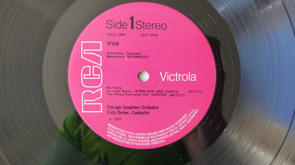 Manuel De Falla : Enrique Granados : Isaac Albéniz : Fritz Reiner : Chicago Symphony Orchestra - Spain | RCA Victrola (Vics 1294) - 2
