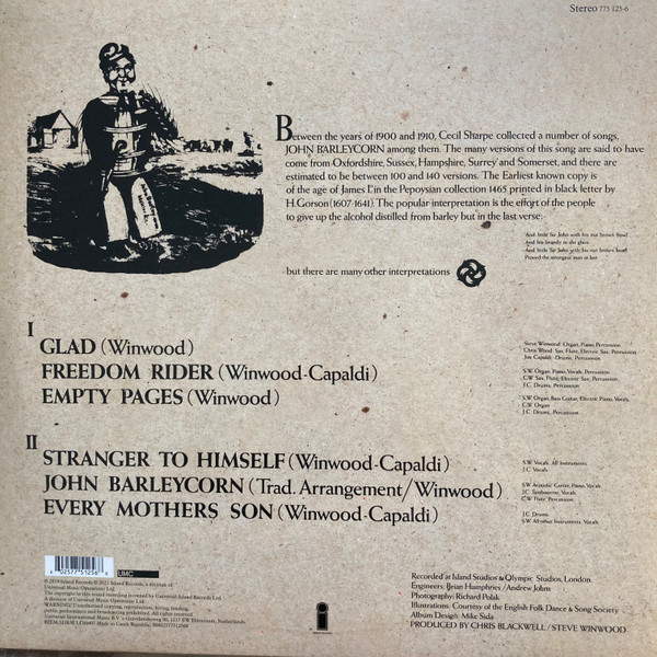 Traffic - John Barleycorn Must Die | Island Records (775 125-6) - 2