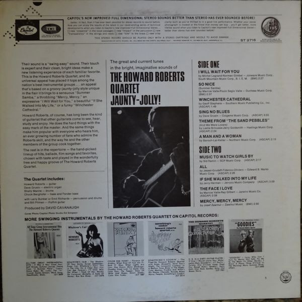 The Howard Roberts Quartet - Jaunty-Jolly! | Capitol Records (ST 2716) - 2 The Howard Roberts Quartet - Jaunty-Jolly! | Capitol Records (ST 2716) - 2