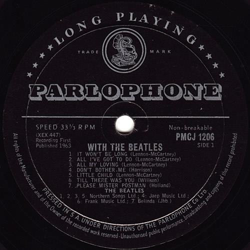 The Beatles - With The Beatles | Parlophone (PMCJ 1206) - 4 The Beatles - With The Beatles | Parlophone (PMCJ 1206) - 4