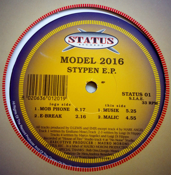 Model 2016 - Stypen EP | Status Records (STATUS 01) - 2