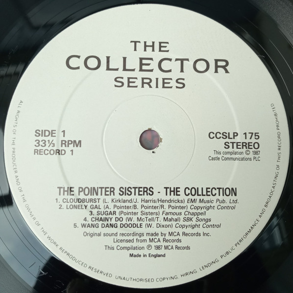 Pointer Sisters - The Collection | Castle Communications (CCSLP 175) - 3 Pointer Sisters - The Collection | Castle Communications (CCSLP 175) - 3