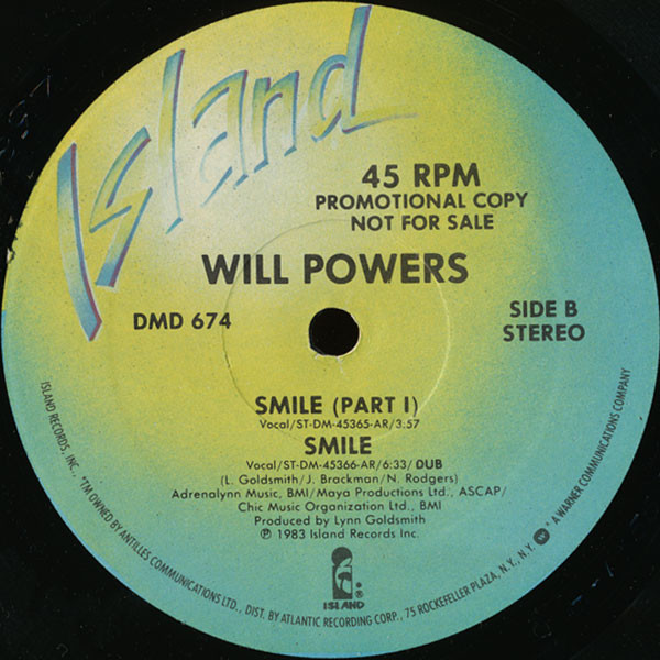 Will Powers - Smile | Island Records (DMD 674) - 3
