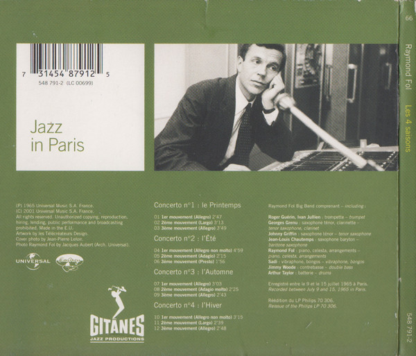Raymond Fol - Les 4 Saisons | Gitanes Jazz Productions (548 791-2) - 4 Raymond Fol - Les 4 Saisons | Gitanes Jazz Productions (548 791-2) - 4