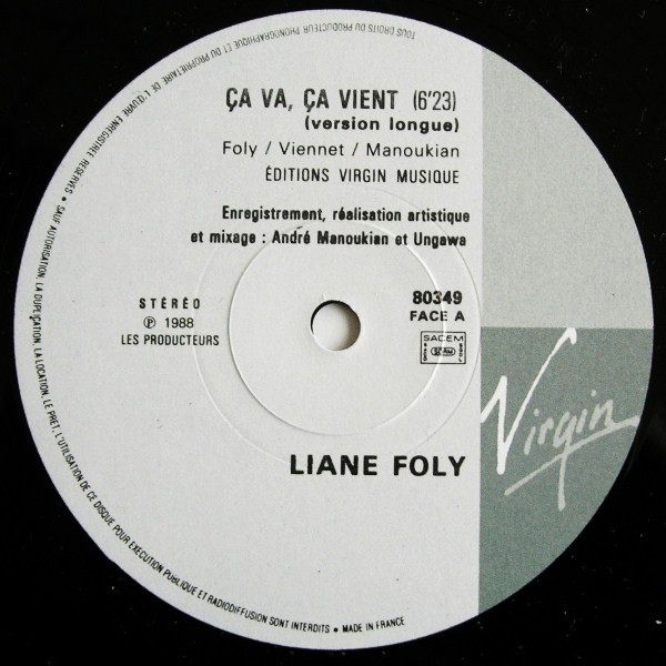 Liane Foly - Ça Va, Ça Vient | Virgin (80349) - main