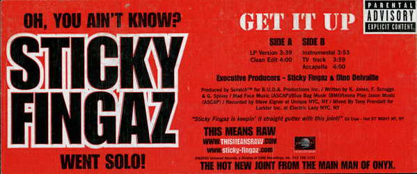 Sticky Fingaz - Get It Up | Universal Records (012158115-1) - 2 Sticky Fingaz - Get It Up | Universal Records (012158115-1) - 2