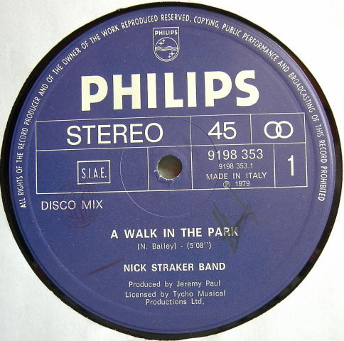 Nick Straker Band - A Walk In The Park | Philips (9198 353) - 3