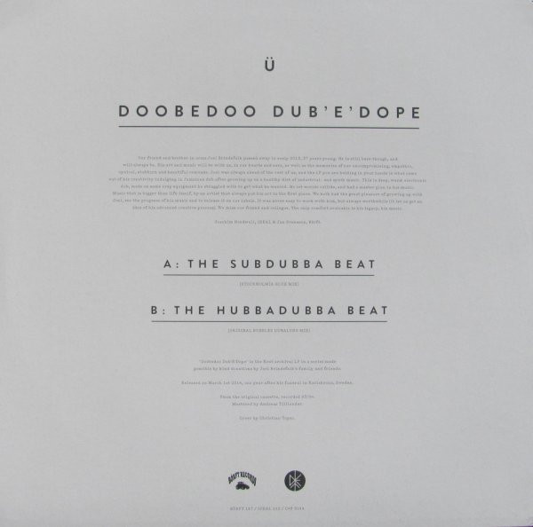 Ü - Doobedoo Dub'e'dope | Börft Records (Börft117) - 2