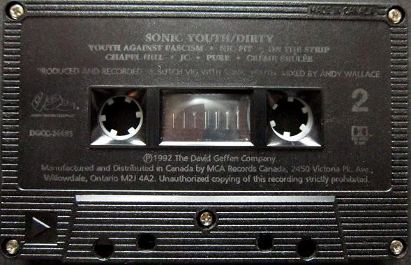 Sonic Youth - Dirty [Cassette] | DGC (DGCC-24485) - 4