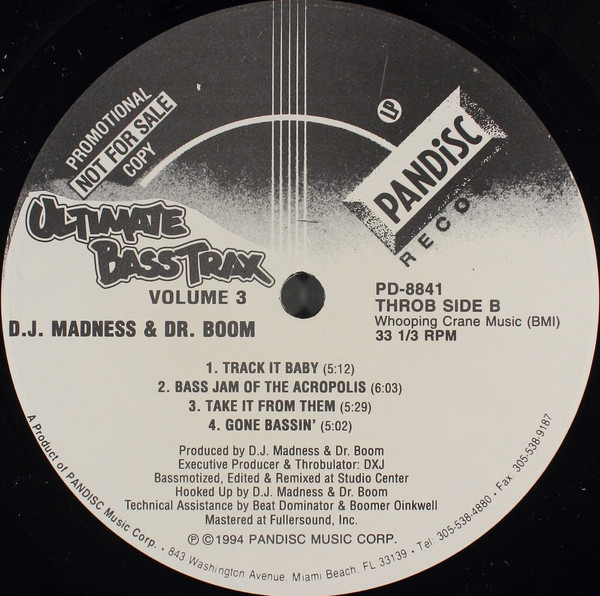 DJ Madness & Dr. Boom - Ultimate Bass Trax - Volume 3 | Pandisc (PD-8841) - 2 DJ Madness & Dr. Boom - Ultimate Bass Trax - Volume 3 | Pandisc (PD-8841) - 2