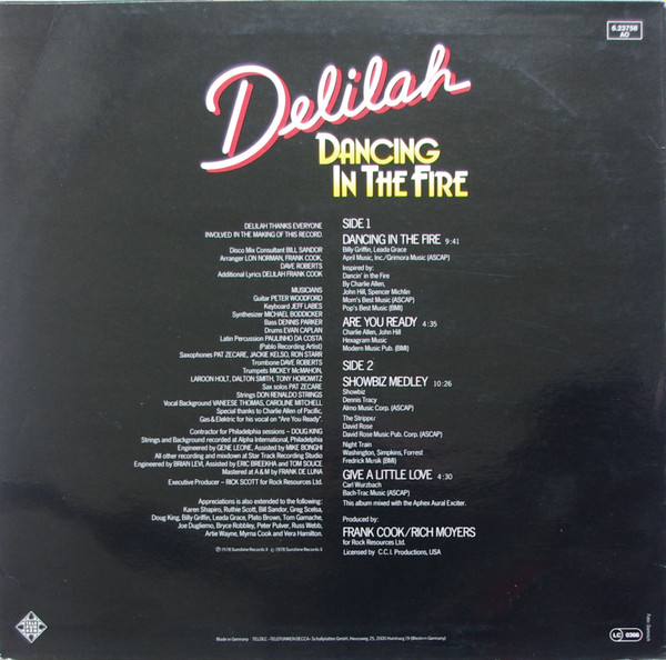 Delilah - Dancing In The Fire | Telefunken (6.23758) - 2 Delilah - Dancing In The Fire | Telefunken (6.23758) - 2