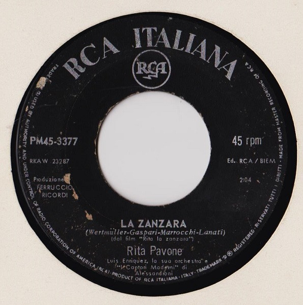 Rita Pavone - La Zanzara / Perchè Due Non Fa Tre | RCA Italiana (PM45 3377) - 3 Rita Pavone - La Zanzara / Perchè Due Non Fa Tre | RCA Italiana (PM45 3377) - 3