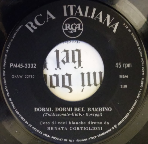 Coro Di Renata Cortiglioni - Tu Scendi Dalle Stelle / Dormi, Dormi Bel Bambino | RCA Italiana (PM45 3332) - 4