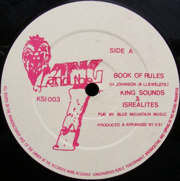 King Sounds And The Israelites - Book Of Rules | King And The I (KSI 003) - main