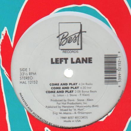 Left Lane - Come And Play | Best Records (HAL 12152) - main Left Lane - Come And Play | Best Records (HAL 12152) - main