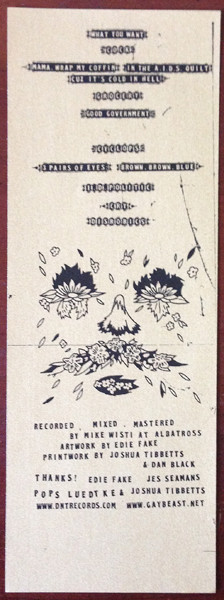 Gay Beast - Disrobics | DNT Records (DNT-024) - 3