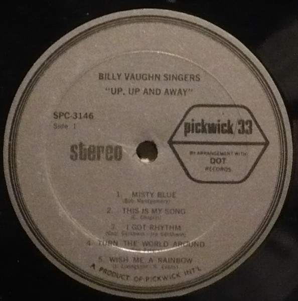 The Billy Vaughn Singers - Up, Up & Away [Vinyl] | Pickwick/33 Records (SPC-3146) - 2