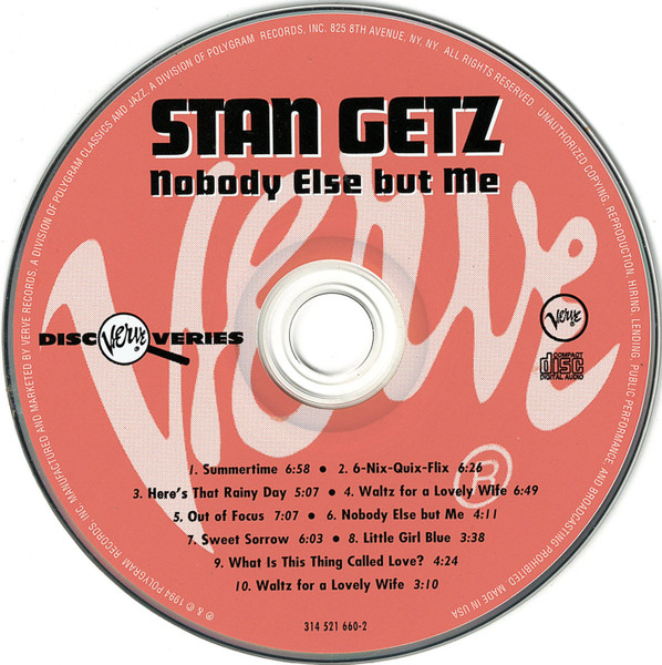 Stan Getz - Nobody Else But Me | Verve Records (314 521 660-2) - 3