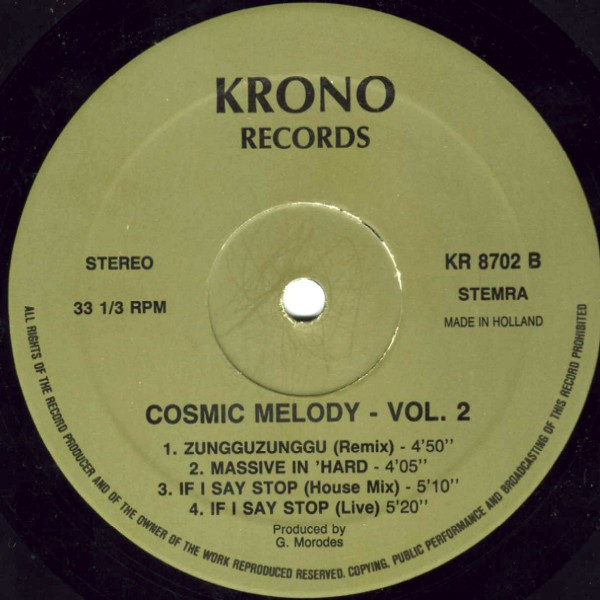 Various - Cosmic Melody - Vol. 2 | Krono Records (KR 8702) - 4 Various - Cosmic Melody - Vol. 2 | Krono Records (KR 8702) - 4
