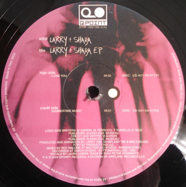 Larry & Shaba - Larry & Shaba E.P. | QPOINT! Records (QPT017) - 2