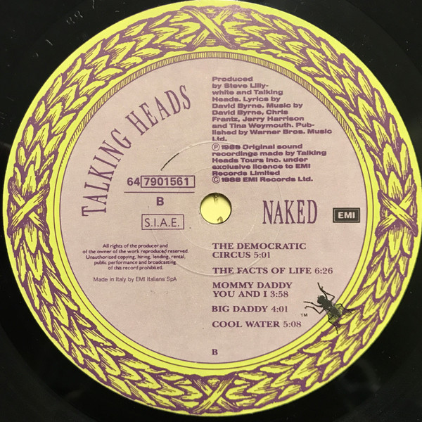 Talking Heads - Naked | EMI (64 7901561) - 3