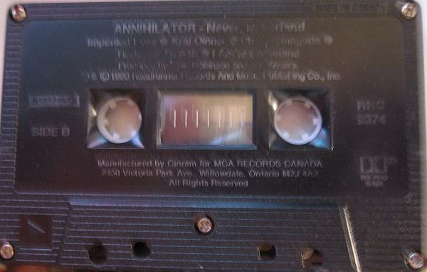 Annihilator - Never, Neverland [Cassette] | Roadracer Records (RRC9374) - 4
