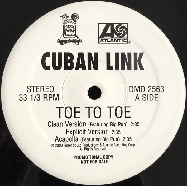 Cuban Link - Toe To Toe | Atlantic (DMD 2563) - main Cuban Link - Toe To Toe | Atlantic (DMD 2563) - main