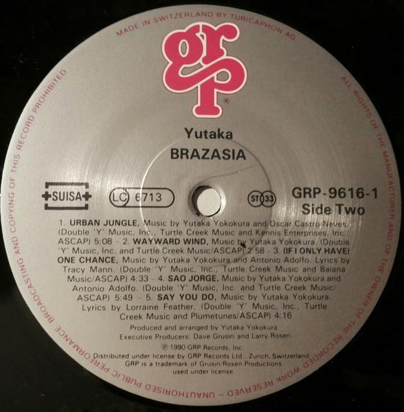 Yutaka Yokokura - Brazasia | GRP (GRP-9616-1) - 4 Yutaka Yokokura - Brazasia | GRP (GRP-9616-1) - 4