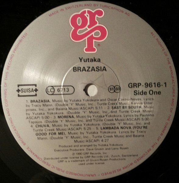 Yutaka Yokokura - Brazasia | GRP (GRP-9616-1) - 3 Yutaka Yokokura - Brazasia | GRP (GRP-9616-1) - 3