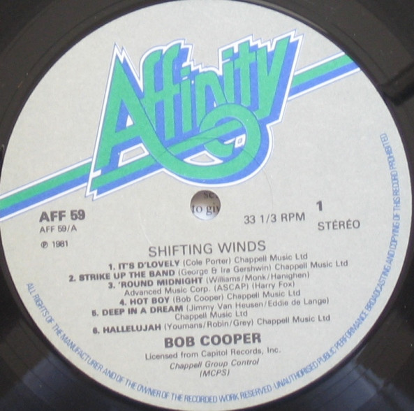 Bob Cooper Featuring Jimmy Giuffre , Claude Williamson - Shifting Winds | Affinity (AFF 59) - 3 Bob Cooper Featuring Jimmy Giuffre , Claude Williamson - Shifting Winds | Affinity (AFF 59) - 3