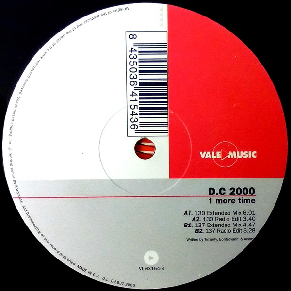 D.C. 2000 - 1 More Time | Vale Music (VLMX154-3) - 3