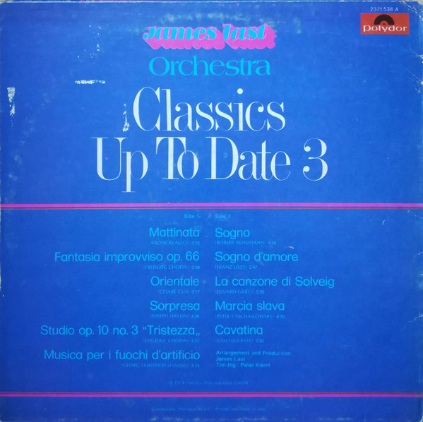 Orchester James Last - Classics Up To Date 3 | Polydor (2371 538 A) - 2